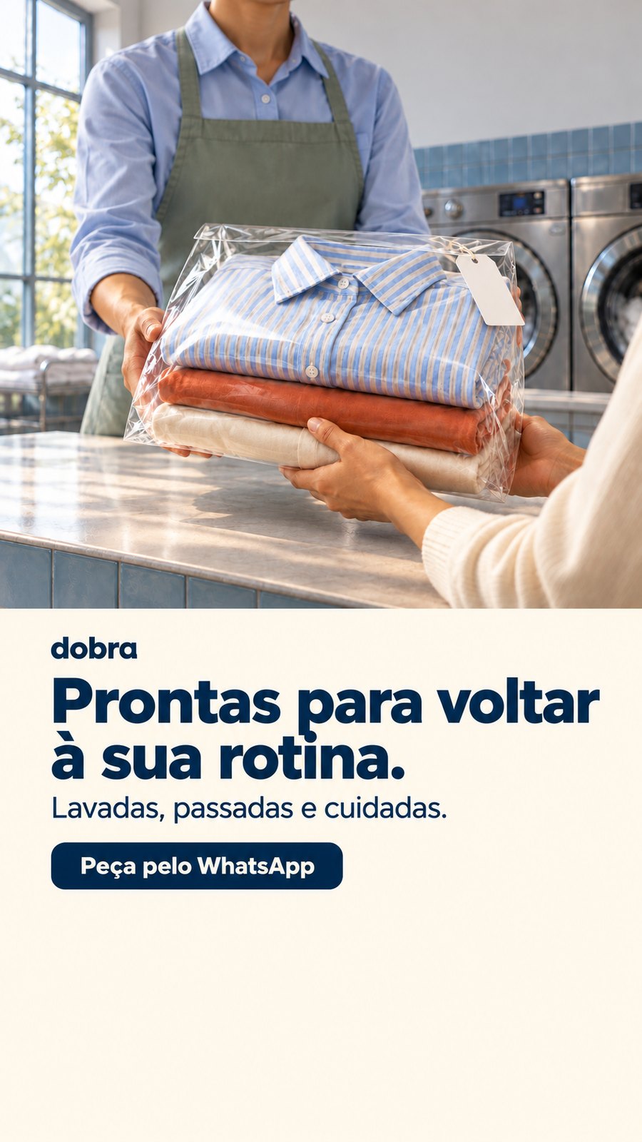 Story vertical da Dobra com o título Prontas para voltar à sua rotina.