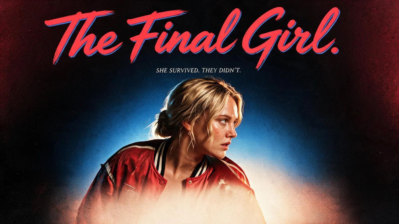 Pôster The Final Girl com a personagem de jaqueta vermelha