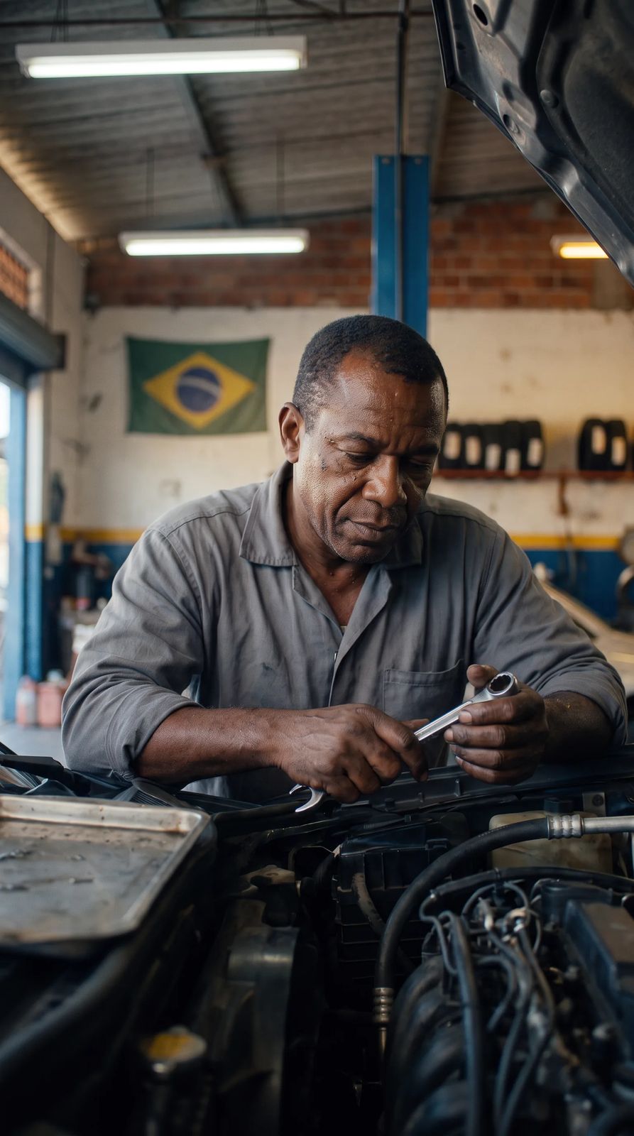 Mecânico, formato retrato para Stories