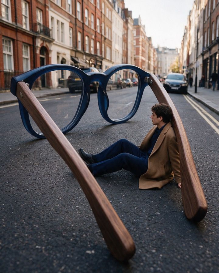 Óculos gigante na rua, rodada 1